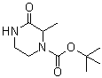 structure of CAS# 76003-30-0, 2-Methyl-3-oxopiperazine-1-carboxylic acid tert-butyl ester
