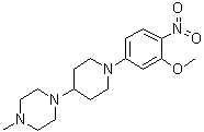 structure of CAS# 761440-65-7, 1-[1-(3-甲氧基-4-硝基苯基)-4-哌啶基]-4-甲基哌嗪