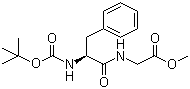 structure of CAS# 7625-57-2, N-(tert-Butoxycarbonyl)phenylalanylglycine methyl ester