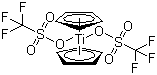 structure of CAS# 76262-87-8, Bis(cyclopentadienyl)di(triflato)titanium