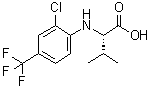 N-[2-Chloro-4-(trifluoromethyl)phenyl]valine molecular structure (CAS 76338-73-3)