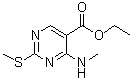 4-甲基氨基-2-甲硫基嘧啶-5-羧酸乙酯分子结构 (CAS 76360-82-2)