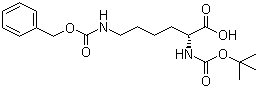 structure of CAS# 76477-42-4, N-Boc-N'-Cbz-D-lysine