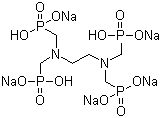 乙二胺四甲叉膦酸五钠盐分子结构 (CAS 7651-99-2)