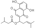 3-Methylbutanoic acid 1-(1,4-dihydro-5,8-dihydroxy-1,4-dioxo-2-naphthalenyl)-4-methyl-3-pentenyl ester molecular structure (CAS 76549-35-4)