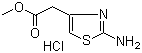 structure of CAS# 76629-18-0, (2-Aminothiazol-4-yl)acetic acid methyl ester hydrochloride