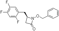 (4R)-1-苯甲氧基-4-[(2,4,5-三氟苯基)甲基]-2-氮杂环丁酮分子结构 (CAS 767352-30-7)