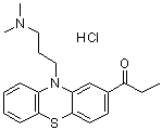 structure of CAS# 7681-67-6, Propiopromazine hydrochloride