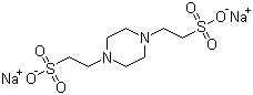 structure of CAS# 76836-02-7, Disodium piperazine-1,4-diethanesulphonate