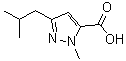 structure of CAS# 769132-77-6, 1-Methyl-3-(2-methylpropyl)-1H-pyrazole-5-carboxylic acid