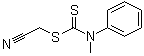 structure of CAS# 76926-16-4, N-Methyl-N-phenyl-carbamodithioic acid cyanomethyl ester