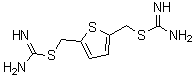 structure of CAS# 769856-81-7, [5-(Carbamimidoylsulfanylmethyl)thiophen-2-yl]methyl carbamimidothioate