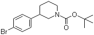 structure of CAS# 769944-73-2, 3-(4-溴苯基)哌啶-1-甲酸叔丁酯