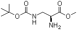 structure of CAS# 77087-60-6, L-3-N-Boc-2,3-二氨基丙酸甲酯