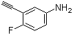 structure of CAS# 77123-60-5, 3-Ethynyl-4-fluoroaniline