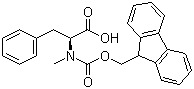 structure of CAS# 77128-73-5, Fmoc-N-methyl-L-phenylalanine