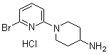 structure of CAS# 77145-50-7, 1-(6-Bromo-2-pyridinyl)-4-piperidinamine hydrochloride