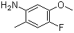 4-氟-5-甲氧基-2-甲基苯胺分子结构 (CAS 77153-73-2)