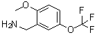 structure of CAS# 771582-58-2, 2-Methoxy-5-(trifluoromethoxy)benzenemethanamine