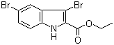 structure of CAS# 77185-78-5, Ethyl 3,5-dibromo-1H-indole-2-carboxylate