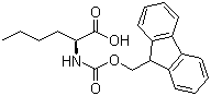 structure of CAS# 77284-32-3, N-Fmoc-L-norleucine