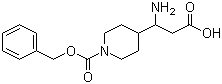structure of CAS# 773123-81-2, 3-(N-Cbz-Piperidin-4-yl)-3-aminopropanoic acid