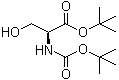 structure of CAS# 7738-22-9, N-tert-Butoxycarbonylserine tert-butyl ester