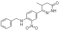 CAS # 77469-62-6, 6-(4-Benzylamino-3-nitrophenyl)-5-methyl-2,3,4,5-tetrahydropyridazin-3-one, 4,5-Dihydro-5-methyl-6-[3-nitro-4-[(phenylmethyl)amino]phenyl]-3(2H)-pyridazinone