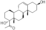 (3beta)-3,17a-二羟基-D-高孕甾-5-烯-20-酮分子结构 (CAS 77522-86-2)