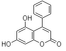 structure of CAS# 7758-73-8, 5,7-Dihydroxy-4-phenylcoumarin