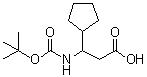 structure of CAS# 776330-74-6, beta-[[(1,1-Dimethylethoxy)carbonyl]amino]cyclopentanepropanoic acid
