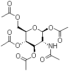structure of CAS# 7772-79-4, 2-Acetamido-1,3,4,6-tetra-O-acetyl-2-deoxy-beta-D-glucopyranose