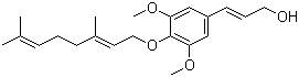 CAS 登录号：77836-86-3, Nelumol A, (2E)-3-[4-[[(2E)-3,7-二甲基-2,6-辛二烯-1-基]氧基]-3,5-二甲氧基苯基]-2-丙烯-1-醇
