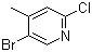 structure of CAS# 778611-64-6, 5-Bromo-2-chloro-4-methylpyridine
