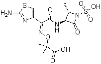 structure of CAS# 78110-38-0, Aztreonam