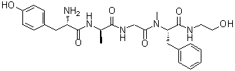 structure of CAS# 78123-71-4, L-Tyrosyl-D-alanylglycyl-N-(2-hydroxyethyl)-Nalpha-methyl-L-phenylalaninamide