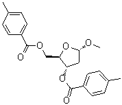 CAS 登录号：78185-64-5, 甲基 2-脱氧-alpha-D-赤式-呋喃戊糖苷二(4-甲基苯甲酸酯)