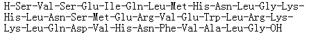 CAS # 78232-94-7, Human parathyroid hormone(1-38), Human PTH(1-38), Human parathormone(1-38), L-Seryl-L-valyl-L-seryl-L-alpha-glutamyl-L-isoleucyl-L-glutaminyl-L-leucyl-L-methionyl-L-histidyl-L-asparaginyl-L-leucylglycyl-L-lysyl-L-histidyl-L-leucyl-L-asparaginyl-L-seryl-L-methionyl-L-alpha-glutamyl-L-arginyl-L-valyl-L-alpha-glutamyl-L-tryptophyl-L-leucyl-L-arginyl-L-lysyl-L-lysyl-L-leucyl-L-glutaminyl-L-alpha-aspartyl-L-valyl-L-histidyl-L-asparaginyl-L-phenylalanyl-L-valyl-L-alanyl-L-leucylglycine