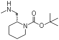 CAS 登录号：783325-29-1, (2R)-2-[(甲基氨基)甲基]-1-哌啶甲酸叔丁酯