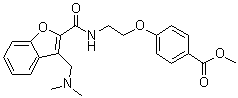 CAS 登录号：783356-68-3, 4-[2-[[[3-[(二甲基氨基)甲基]-2-苯并呋喃基]羰基]氨基]乙氧基]苯甲酸甲酯