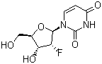 2'-氟-2'-脱氧尿苷分子结构 (CAS 784-71-4)