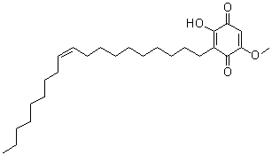 CAS # 78472-09-0, Pallasone C, 2-Hydroxy-5-methoxy-3-(10Z)-10-nonadecenyl-2,5-cyclohexadiene-1,4-dione