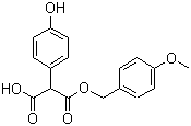 structure of CAS# 78641-40-4, 2-(4-Hydroxyphenyl)propanedioic acid 1-[(4-methoxyphenyl)methyl] ester