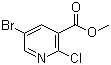 5-溴-2-氯烟酸甲酯分子结构 (CAS 78686-79-0)