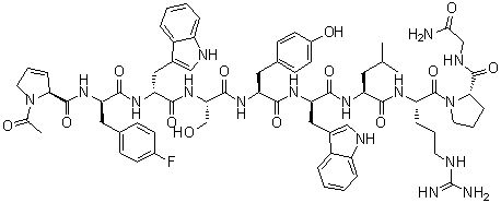 CAS 登录号：78708-43-7, 1-乙酰基-3,4-二去氢-L-脯氨酰-4-氟-D-苯丙氨酰-D-色氨酰-L-丝氨酰-L-酪氨酰-D-色氨酰-L-亮氨酰-L-精氨酰-L-脯氨酰甘氨酰胺