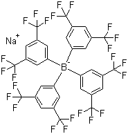 structure of CAS# 79060-88-1, Sodium tetrakis[3,5-bis(trifluoromethyl)phenyl]borate