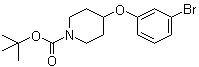 structure of CAS# 790667-54-8, tert-Butyl 4-(3-bromophenoxy)piperidine-1-carboxylate