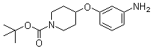 structure of CAS# 790667-68-4, 4-(3-Aminophenoxy)piperidine-1-carboxylic acid tert-butyl ester