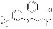 N-甲基-gamma-[3-(三氟甲基)苯氧基]苯丙胺盐酸盐分子结构 (CAS 79088-29-2)