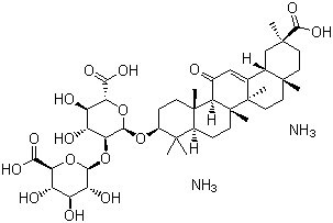 Diammonium glycyrrhizinate molecular structure (CAS 79165-06-3)